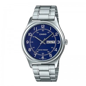 Casio MTP-V006D-2BUDF Silver Blue Steel Man